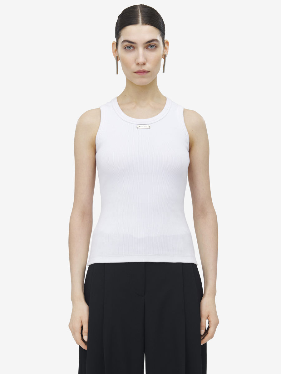 ALEXANDER MCQUEEN - McQueen Placket Tank Top - Item 839507QLAER9